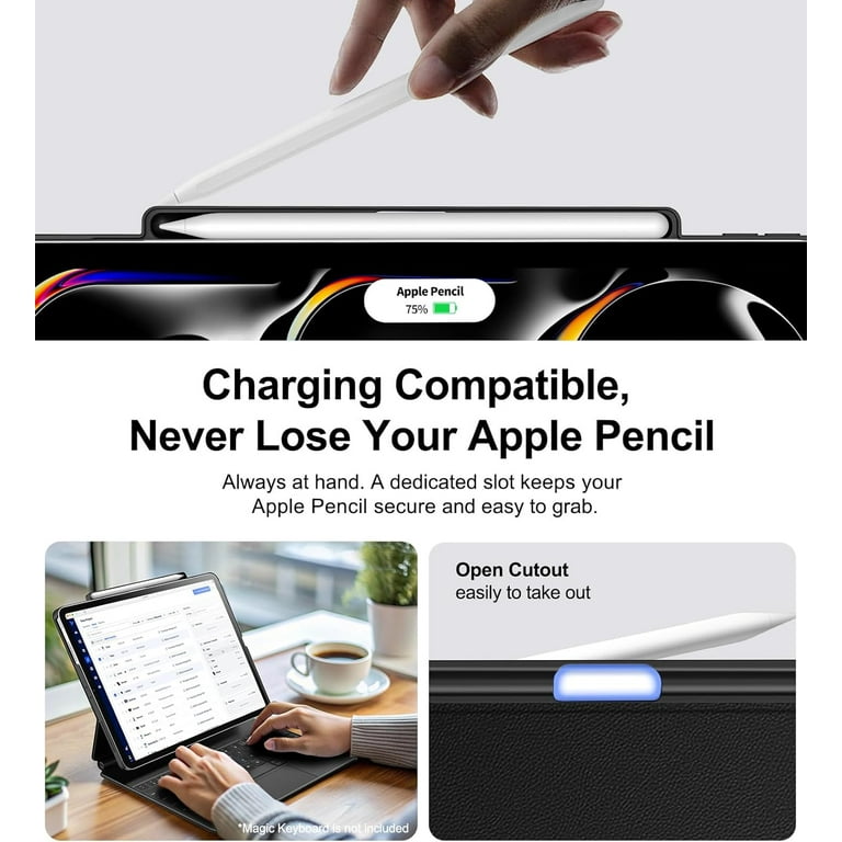 Magic-Keyboard Case for iPad Pro-11 inch M4 2024 with Pencil