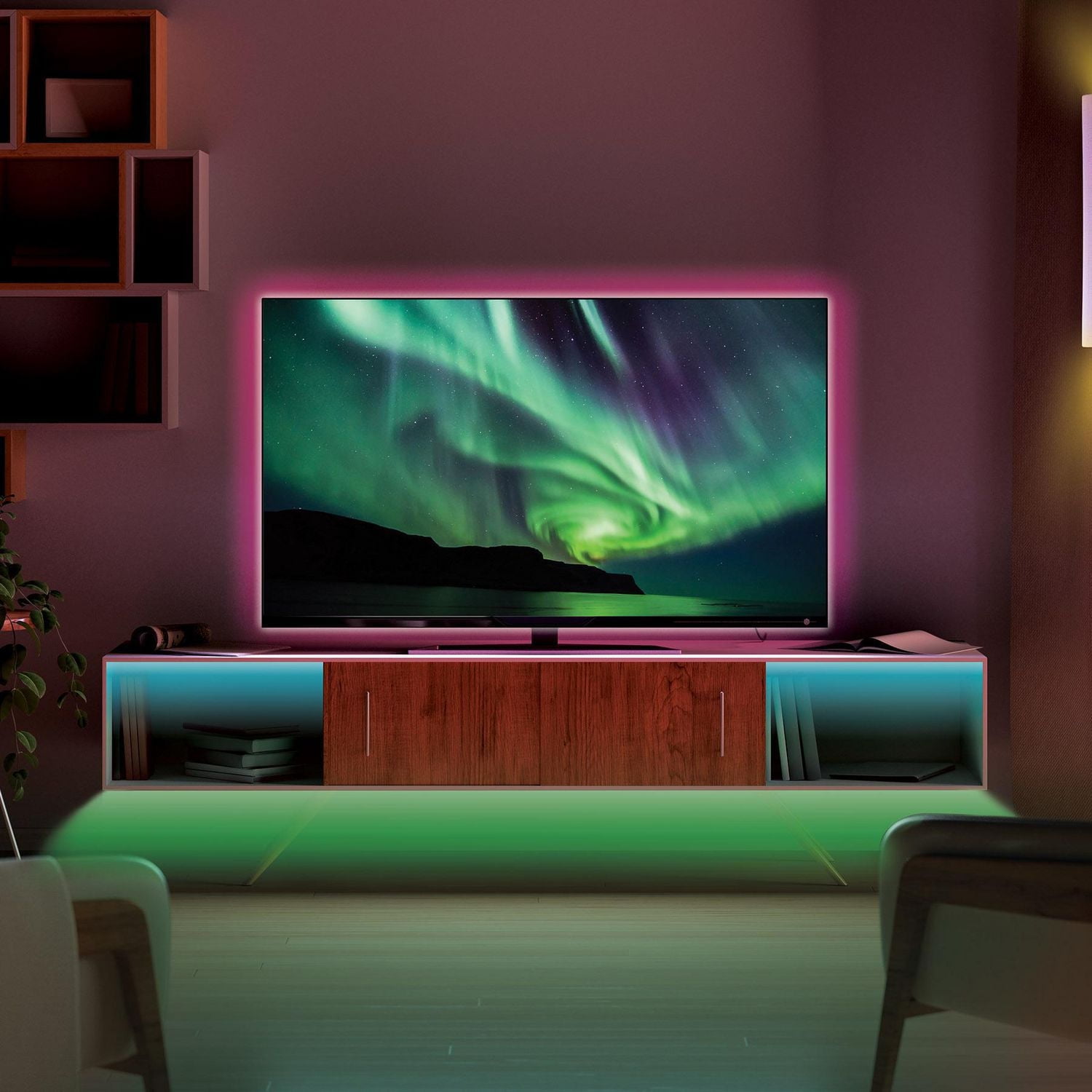 Merkury Innovations FlexGlo Ultra Strip Light with Sound Sync, Strip Sound Sync