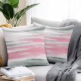 thumbnail image 2 of Pink Grey Ombre Throw Pillow Covers 20x20 Inch Set of 2, Abstract Art Oil Painting Modern Waterproof Outdoor Pillow Covers, Decorative Cushion Pillowcases for Couch, Sofa, Bed, Garden, Patio, 2 of 9