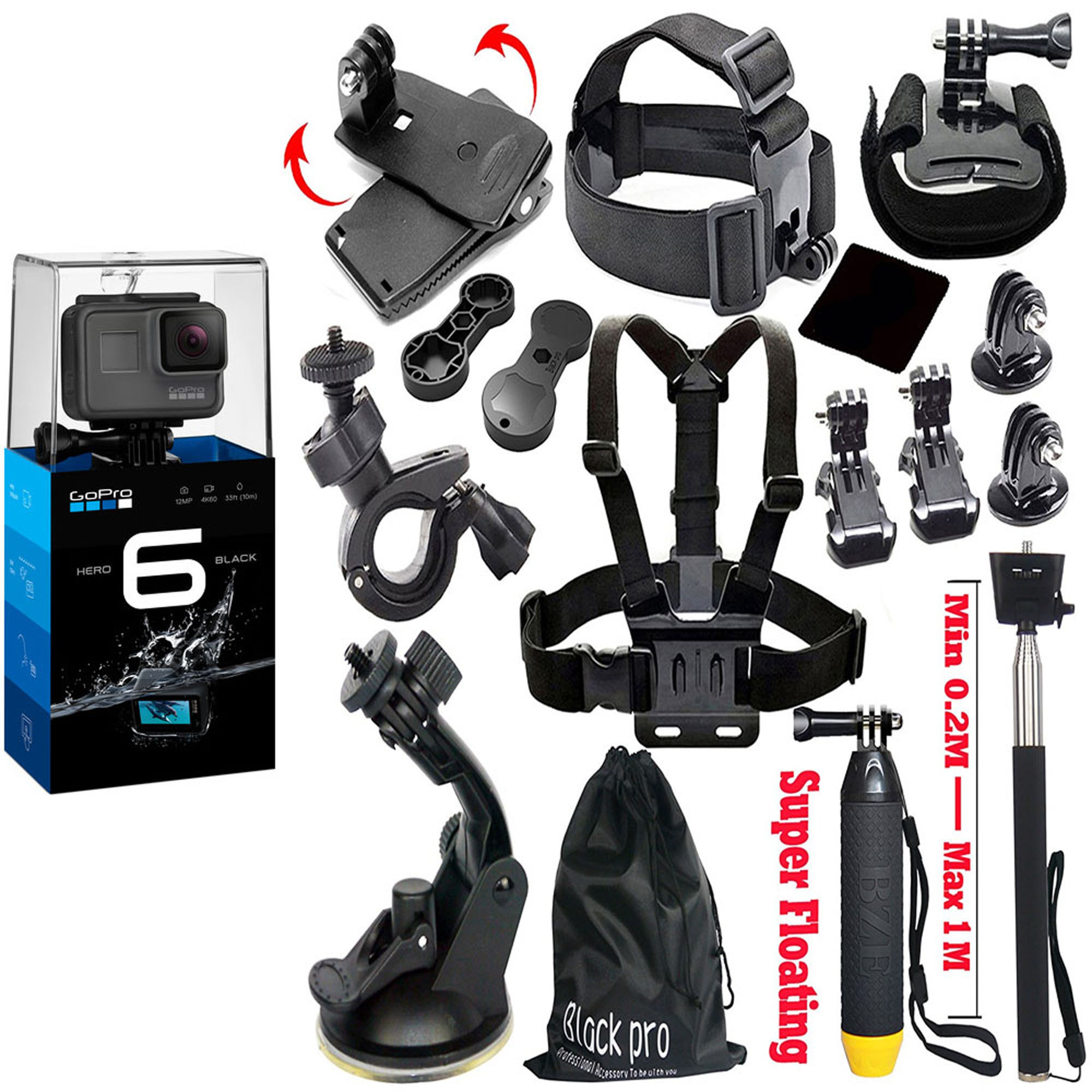 GoPro HERO6 Black W/ Outdoor Sports Kit for GoPro Hero 6/GoPro Fusion/HERO  5 - Walmart.ca