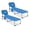 Blue, variant on Tanning Chair Folding Lounger, Beach Chair with Face & Arm Holes, Portable Sun Lounger, Adjustable Recliner for Outdoor Indoor Use, Arctic Blue