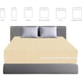 thumbnail image 4 of 100% Egyptian Cotton L Shape Zipper Mattress Cover, 800 TC, 8 Inch Deep Pocket King Size (76x80), Stripe Ivory, 4 of 6