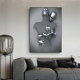 Bedroom Wall Decor,Romantic Couple Living Room Canvas wall art,Metal