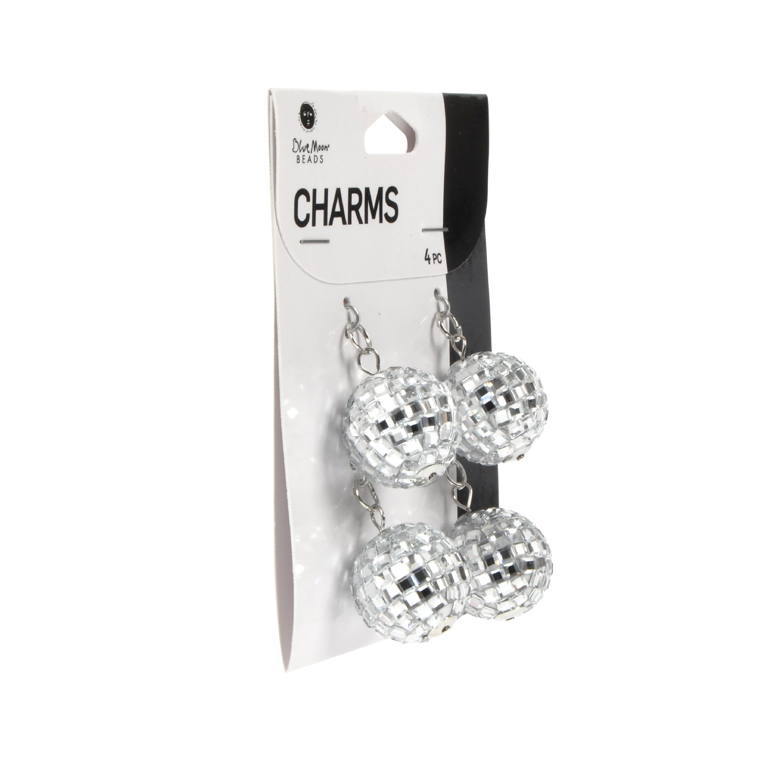 Blue Moon Beads Acrylic Disco Charms for DIY Jewelry Making 4-Piece