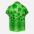thumbnail image 5 of OKBOP Mens Button Up Shirts,Casual Birthday Summer Short Sleeve Beach Tropical Button Up Crew Neck T-shirt with Pocket Fathers Day Gift Clearance Green XXXL(14), 5 of 5