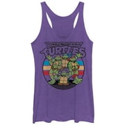 Women's Teenage Mutant Ninja Turtles Group Wave Racerback Tank Top Purple Heather X Large