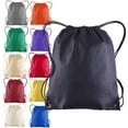 thumbnail image 2 of Cheap Drawstring Bags | Wholesale Drawstring Bags Medium - GK420 - Set of 50, Navy, 2 of 3