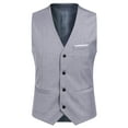 thumbnail image 3 of Cloudstyle Mens Suit Solid Color Formal Business 3-Piece Suit Wedding Slim Fit Party Jacket Vest & Pants, 3 of 6