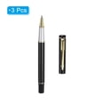 thumbnail image 3 of Uxcell 135mm Pluma de Bolígrafo de Metal Punta Media 1mm Tinta Negra Bolígrafos de Rodillo de Negocios, Paquete de 3 en Negro y Dorado, 3 of 5