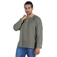 thumbnail image 1 of Atasi KurtaForMen Indiens T-Shirts à Manches Longues Unis Col Rond T-Shirt Ethnique, 1 of 7
