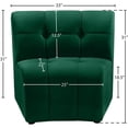 thumbnail image 5 of Bowery Hill Contemporary Deep Channel Tufted Soft Green Velvet Modular Chair, 5 of 7