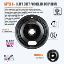 Range Kleen P102 Style A Black Porcelain Drip Bowl, 1 Large