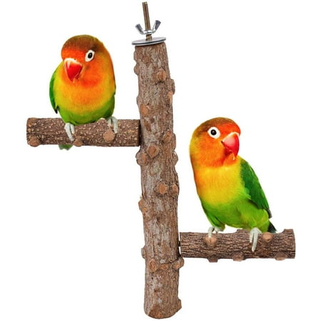 Parrot Stand Wood Perches Paw Grinding Stick Canaries Budgies and More