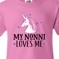 thumbnail image 4 of Inktastic My Nonni Loves Me Girl Unicorn Youth T-Shirt, 4 of 5