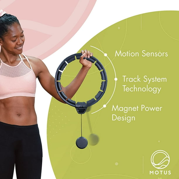 Motus Smart Weighted Hula Hoop for Adults Weight Loss with 70 Noise Reduction 60 Smaller Size Motion Sensors and LED Counter Magnetic Therapy for Core Muscles Walmart