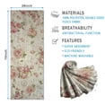 thumbnail image 2 of Pioneer Flower Floral Print Pattern Hot Yoga Mat Towel Non Slip for Hot Yoga - Quick-Drying Yoga Mat Cover with 4 Corner Pockets with Travel Bag - Hot Yoga Towel Non Slip 70"x26", 2 of 6