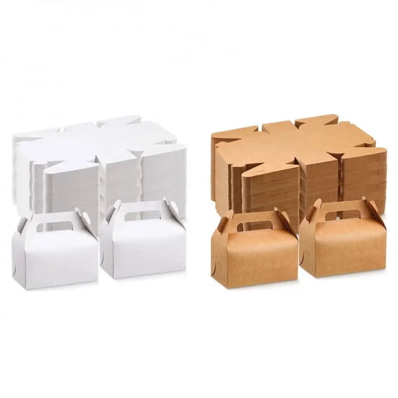 10/30pcs Kraft Paper Gift Box Containers Perfect for Packaging, Wedding, Party, Birthday Decorations and Small Business Supplies