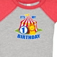 thumbnail image 4 of Inktastic Its My Birthday Circus Tent with Lion 1 Year Old Boys or Girls Baby Bodysuit, 4 of 5