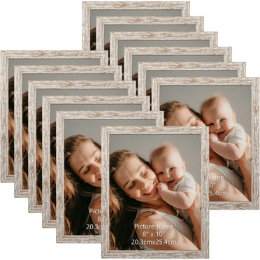 MEBRUDY 8x10 Picture Frame Set of 12, Multi Farmhouse 8 by 10 Photo Frames Bulk for Wall or Tabletop Display
