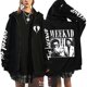 thumbnail image 1 of Chaquetas con estampado de rapero para hombre, ropa de calle de hip hop, sudaderas con capucha con cremallera, abrigos casuales de gran tamaño, Tops con capucha, sudaderas Y2K Unisex, 1 of 4
