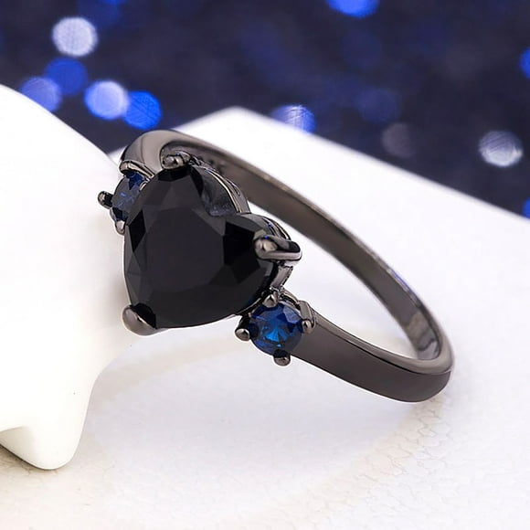 EGNMCR Rings New Engagement Ring Jewelry Diamond Black Romantic Proposal Ring Size 5-12 Ring ring
