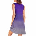 thumbnail image 4 of Fnooota Womens Nightgowns , Gradient Sleeveless Pleated Summer Sleepshirts Sleepwear Purple Size S-2XL, 4 of 7