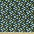 thumbnail image 2 of Abstract Upholstery Fabric by the Yard, Tribal Inspired Demonstration of Triangles Motifs in Dark Tones, Decorative Fabric for DIY and Home Accents, Charcoal Grey and Yellow by Ambesonne, 2 of 5