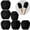 Black, variant on 6 Pairs Toe Toppers No Show Liner Half Socks for Women, Breathable Seamless Grip Non Slip Hidden Toe Covers for Mules, Black