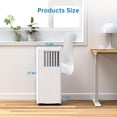 thumbnail image 3 of Kojooin 8000 BTU Portable Air Conditioner, 3-in-1 AC Unit with Fan and Dehumidifier, Remote Control, 24H Timer, Window Kit and Casters for Bedroom Office RV, 3 of 9