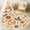 Color 2, variant on 3ft Boho Round Area Rug for Living Room, Abstract Artwork Sun Rainbow Greenery Earthy Tones Washable Nursery Rug for Playroom Non-Slip Circluar Carpet for Classroom Dorm