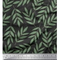 thumbnail image 1 of Soimoi Gray Cotton Duck Fabric Pecan Leaves Print Fabric by the Yard 42 Inch Wide, 1 of 3