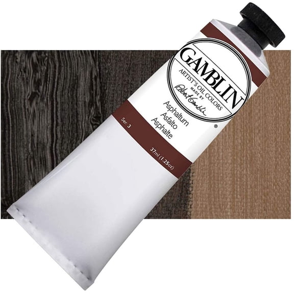 Gamblin Artist Grade Oil Color, 37ml, Asphaltum
