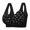 Black, variant on HBlife Seamless Daisy Bra for Women, Front Closure Jelly Bras Soft,Post Surgery Mastectomy Recovery,No Underwire Bralettes