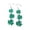 Green, variant on St. Patrick's Day Drop Earrings for Women - Dangling Three Leaf Shape Pattern, Green Irish Festival Earrings for Holiday Outfits and Saint Patrick's Day Gift