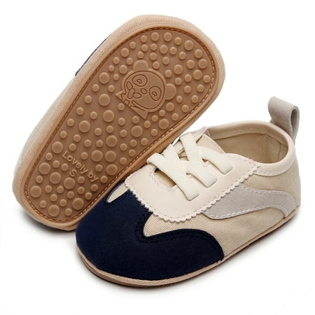 Loliuicca Toddler Canvas Sneakers Casual Patchwork Baby Flats Walking Shoes
