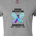thumbnail image 4 of Inktastic Suicide Prevention Awareness Hope Support and Love Women's T-Shirt, 4 of 5