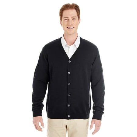 Harriton Men's Pilblocâ„¢ V-Neck Button Cardigan Sweater