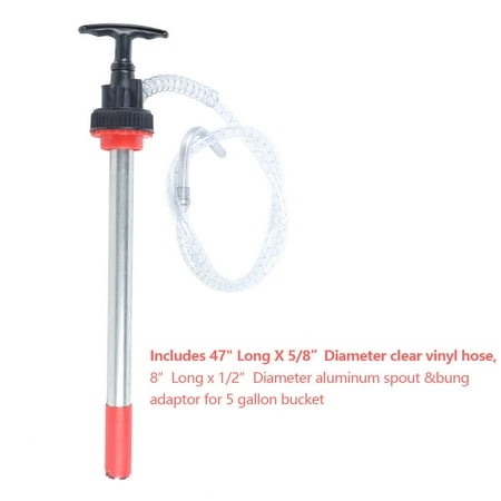 Manual Oil Transfer Pump Hand Gear Oil Pump Dispenser for 5 Gallon Bucket &ndash; 60ml per Stroke Anti-Drip Nozzle 360&deg; Swivel Head &ndash; for Transmission Fluid Hydraulic Oil Gear Lube