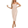 thumbnail image 2 of INSPIRE CHIC Women's Nightgown Adjustable Spaghetti Strap Nightshirts Modal Chemise Sleep Dress S Beige, 2 of 6
