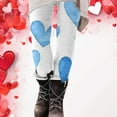 thumbnail image 2 of lcziwo Today's Lightning Sales, Womens Valentine's Day Compression Leggings Gym High Waisted Workout Yoga Pants Fashion Heart Graphic Print Tights Multicolor S, 2 of 6