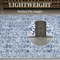 thumbnail image 5 of Hasoo Modern Washable Indoor Carpet 5' x 7' Blue Neutral Area Rug for Living Room Geometric Floral Pattern Non-slip polyester Room Decor Rug, 5 of 7