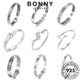 thumbnail image 2 of BONNY Joyería Plata Simple Original Diamante Pulsera 925 Mujer Moissanite M057, 2 of 4
