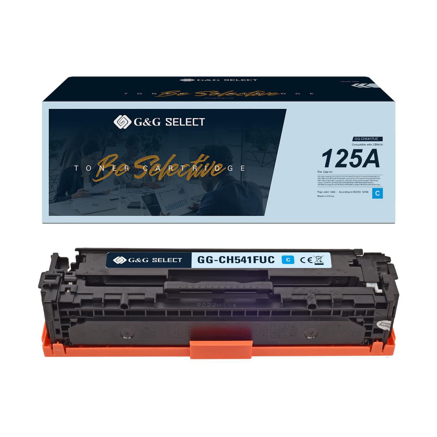 G&G Select Cartouche de toner cyan HP CB541A remise à neuf