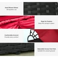 thumbnail image 4 of Outsunny Chaise Longue de Patio avec Canapé-Lit Rond Coussiné - Ensemble de 4, Rouge, 4 of 10
