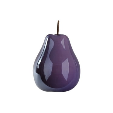 Urban Trends Collection 44355 Pearlescent Ceramic Pear Figurine - Purple Large