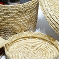 thumbnail image 3 of Woven Straw Storage Baskets With Lid Rattan Snack Container Multipurpose Bins Laundry Toys Organizer Household( 14*13CM), 3 of 8