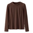 thumbnail image 4 of STETMN Women's Fall Ribbed Knit Tops Casual Crew Neck Solid Shirt Loose Soft Layer T-Shirt, 4 of 4