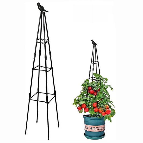 Estante para flores trepadoras de jardín al aire libre, soporte de alambre de hierro para plantas de loto y rosas, soporte para trepar al balcón con barras transversales y cuatro patas
