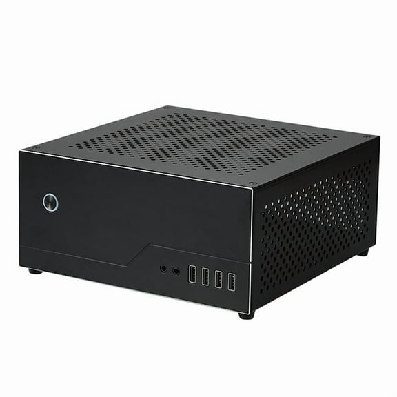 Mini Compute Case for ITX Compute HTPC Host for Case ITX Small Chassis All Aluminum,1 * Compute Case,Black