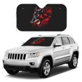 thumbnail image 2 of DouZhe Car Sunshades for Windshield, Cartoon Angry Wolf Coyote Pattern Car Sun Shade Block Heat and UV Rays, 55" x 30", 2 of 8